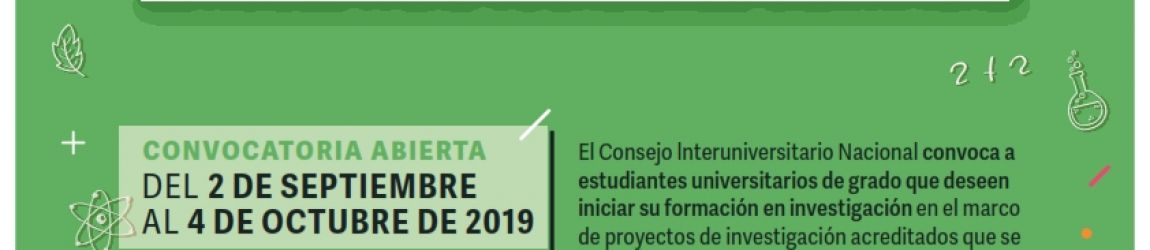 Becas "Estímulo a las Vocaciones Científicas" del CIN. Becas "Estímulo a las Vocaciones Científicas" del CIN.